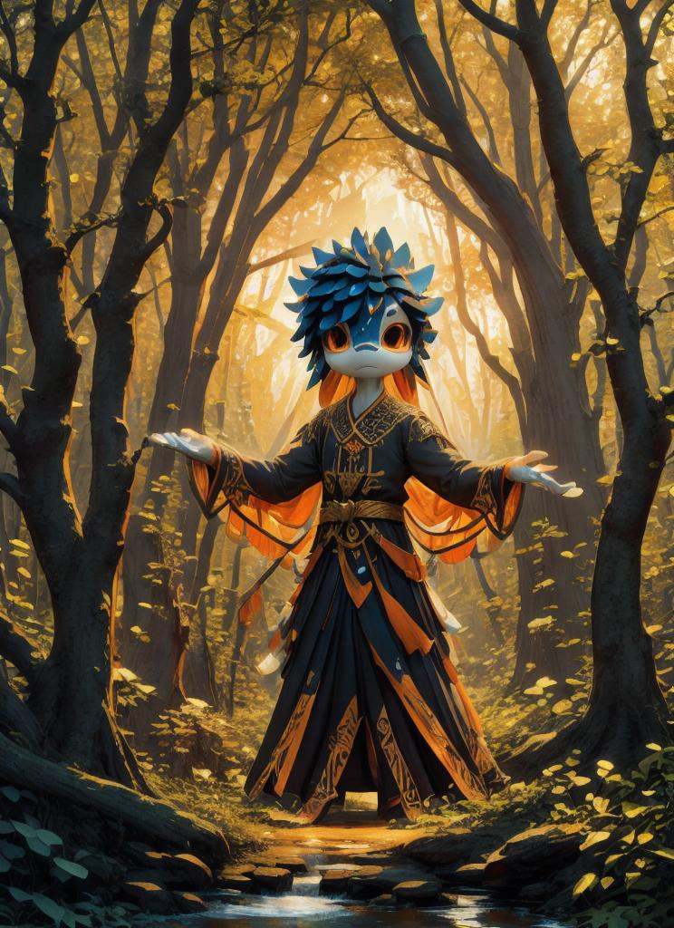 bicolor,  avali holding branchs and jewelry,  good colors on Tensor.Art