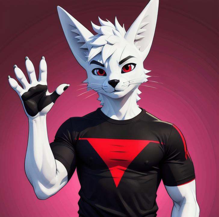 comic,  white furs,  portrait on Tensor.Art