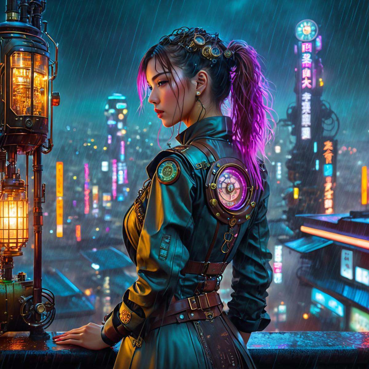 woman,  steampunk,  20 years old on Tensor.Art