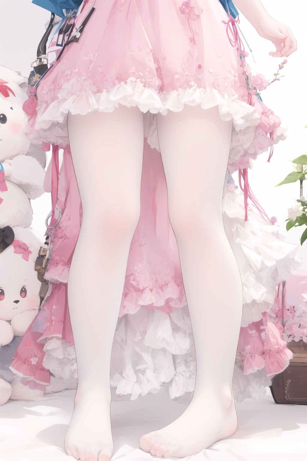 masterpiece, (best quality), (illustration), (colorful),  little girl, 1girl, loli, petite, *****, cuteloli, niji, chibi, cute feet, full_body, cat ear, cat tail, baisixuegao, white pantyhose, close shot, close up of character shots, <lora:EMS-12096-EMS:0.200000>, , <lora:EMS-7159-EMS:0.800000>