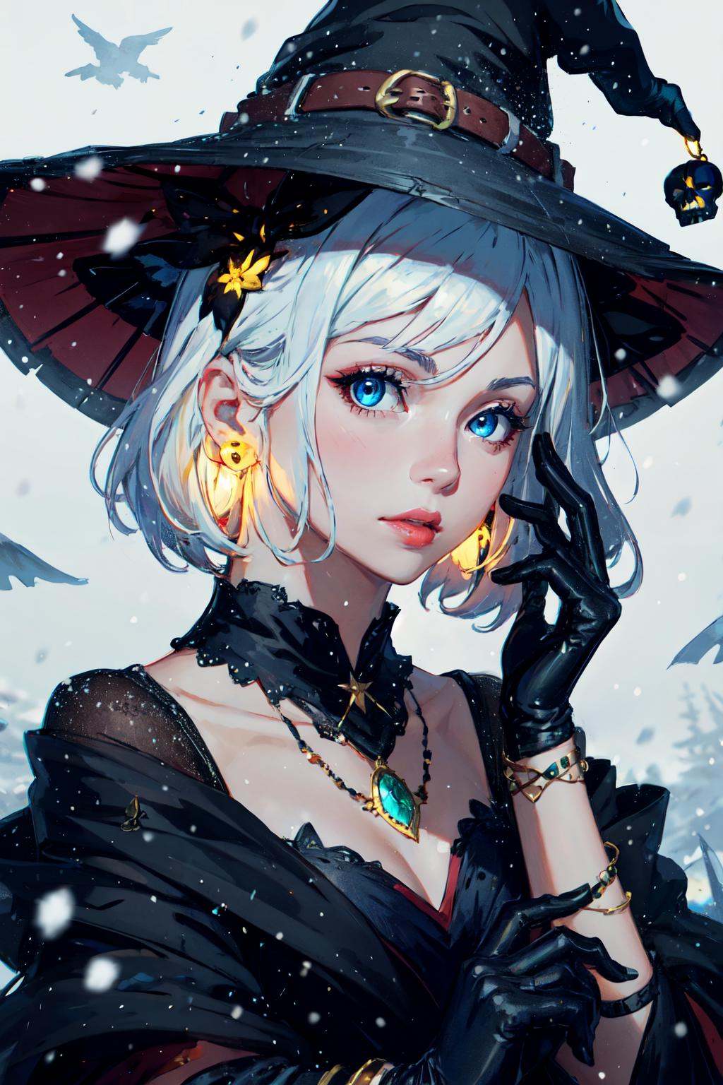 guweiz style,  blue eyes,  looking at viewer on Tensor.Art
