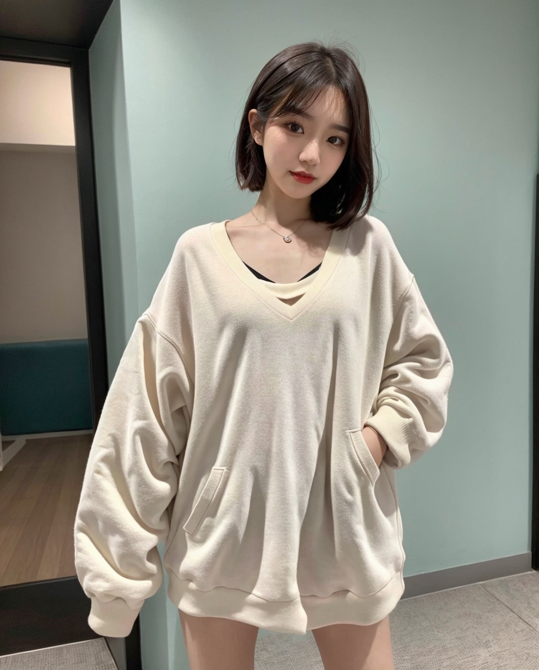 1girl,  solo,  korean cute girl on Tensor.Art