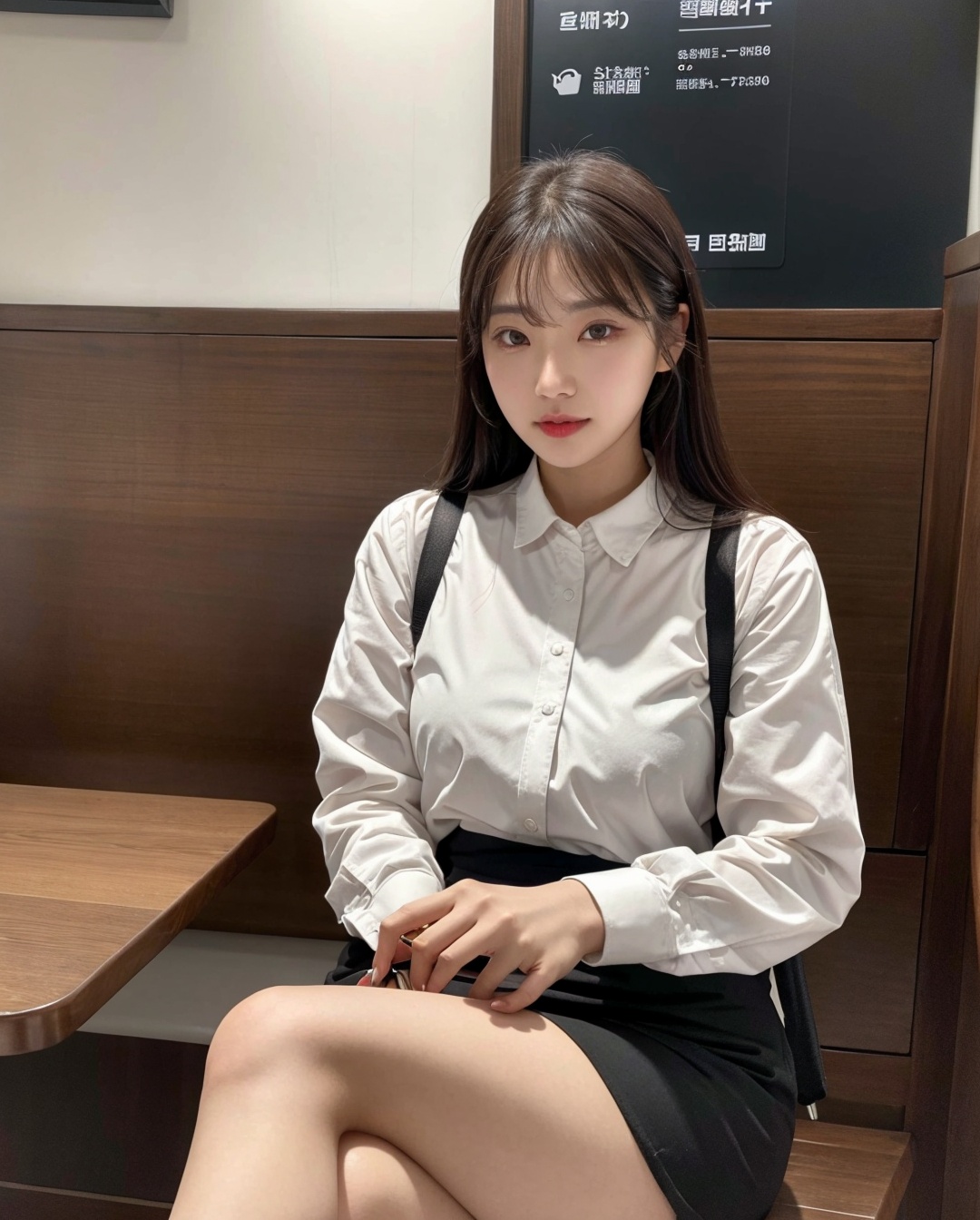 1girl,  solo,  in the cafe on Tensor.Art