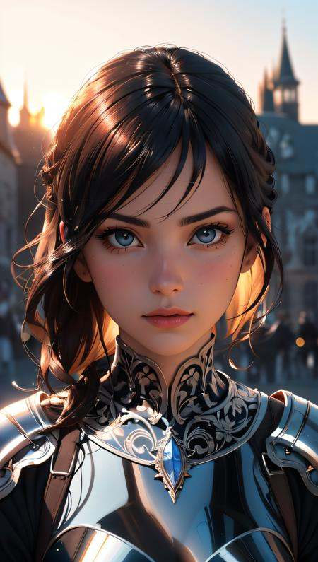 Portrait of a girl,  the most beautiful in the world,  (medieval armor) on Tensor.Art