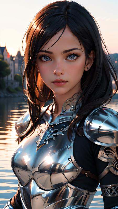 Portrait of a girl,  the most beautiful in the world,  (medieval armor) on Tensor.Art