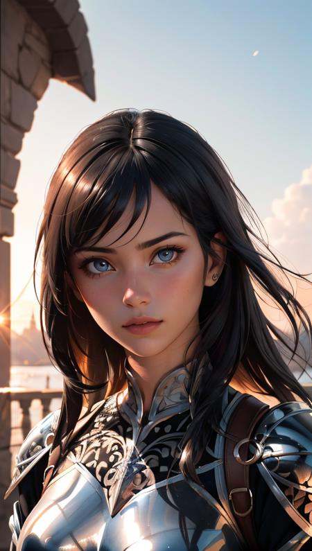 Portrait of a girl,  the most beautiful in the world,  (medieval armor) on Tensor.Art