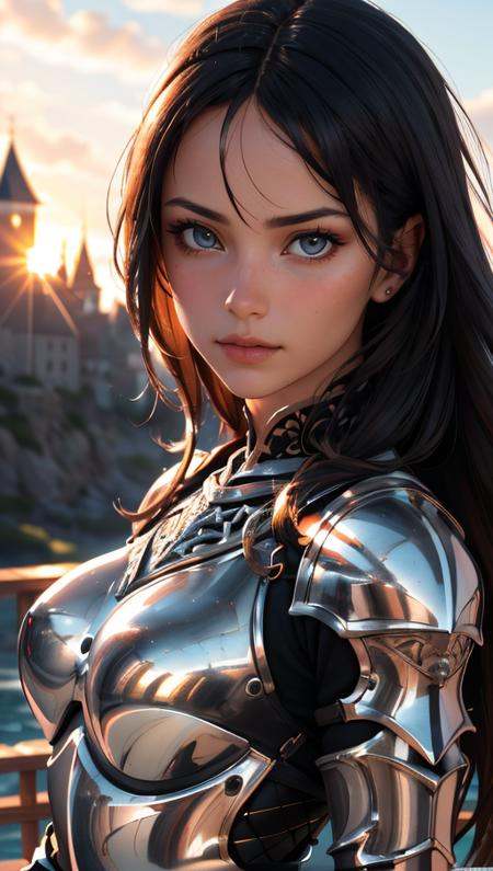Portrait of a girl,  the most beautiful in the world,  (medieval armor) on Tensor.Art