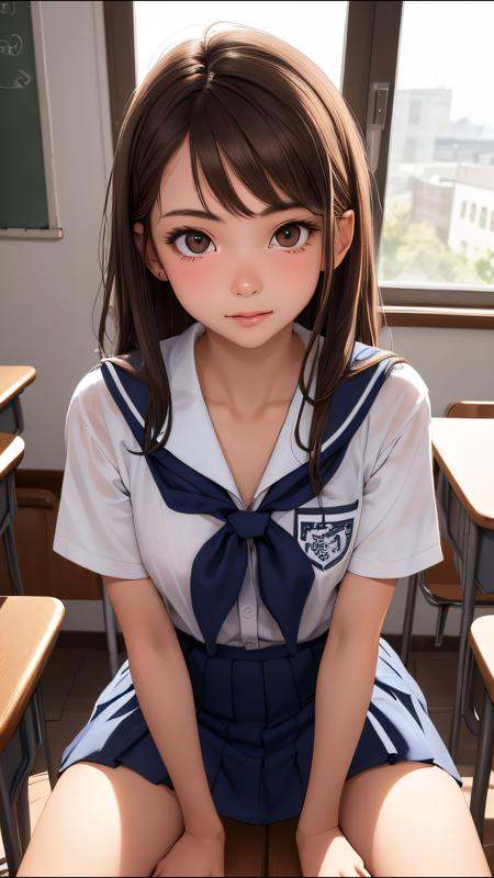 (best quality,  masterpiece,  perfect face) brown hair on Tensor.Art