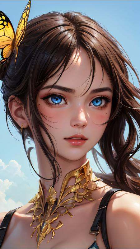 8k portrait of beautiful cyborg with brown hair,  intricate,  elegant on Tensor.Art
