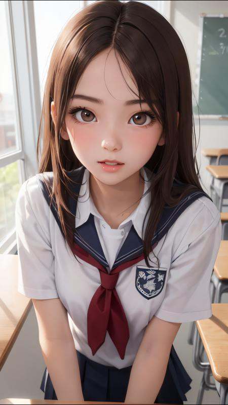 (best quality,  masterpiece,  perfect face) brown hair on Tensor.Art