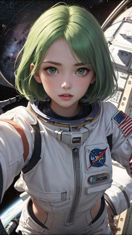 (best quality,  masterpiece,  perfect face) green hair on Tensor.Art
