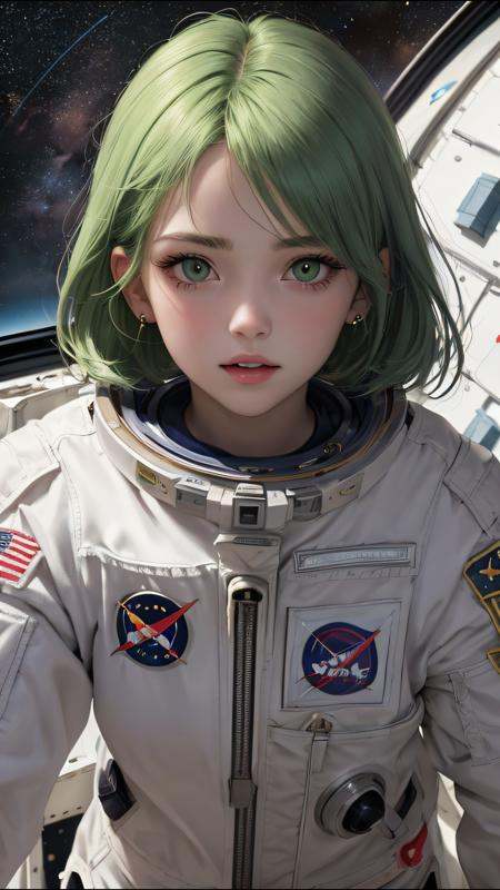 (best quality,  masterpiece,  perfect face) green hair on Tensor.Art