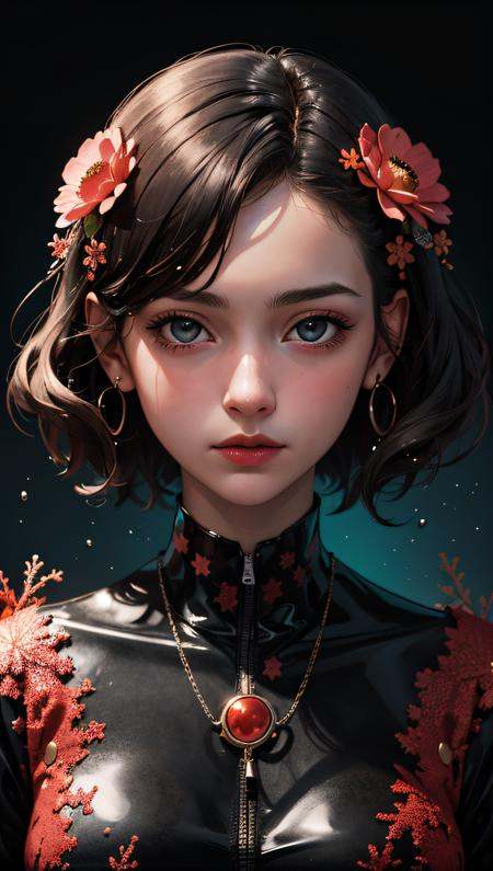 a girl,  illustration,  cover art on Tensor.Art