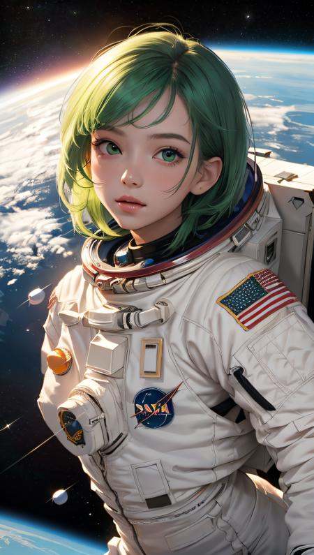(best quality,  masterpiece,  perfect face) green hair on Tensor.Art