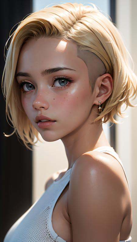 a 20 yo woman,  blonde, on Tensor.Art