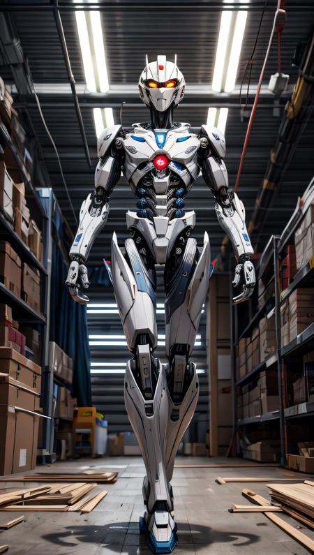 giant robot manufacture,  of mechanical torso,  microchip on Tensor.Art