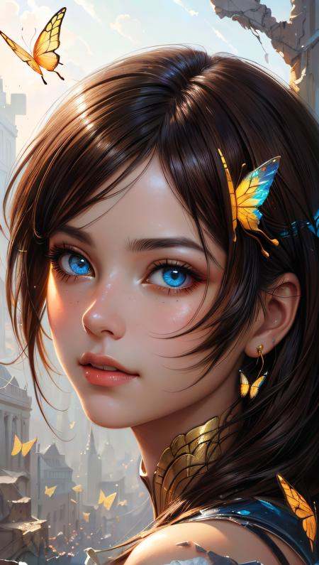 (Perfect face) 8k portrait of beautiful cyborg with brown hair,  intricate,  elegant on Tensor.Art