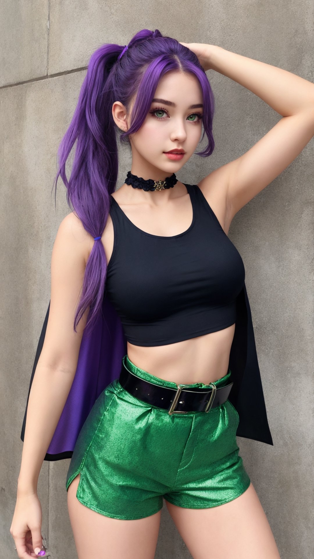 1girl,  purple eyes,  purple hair on Tensor.Art