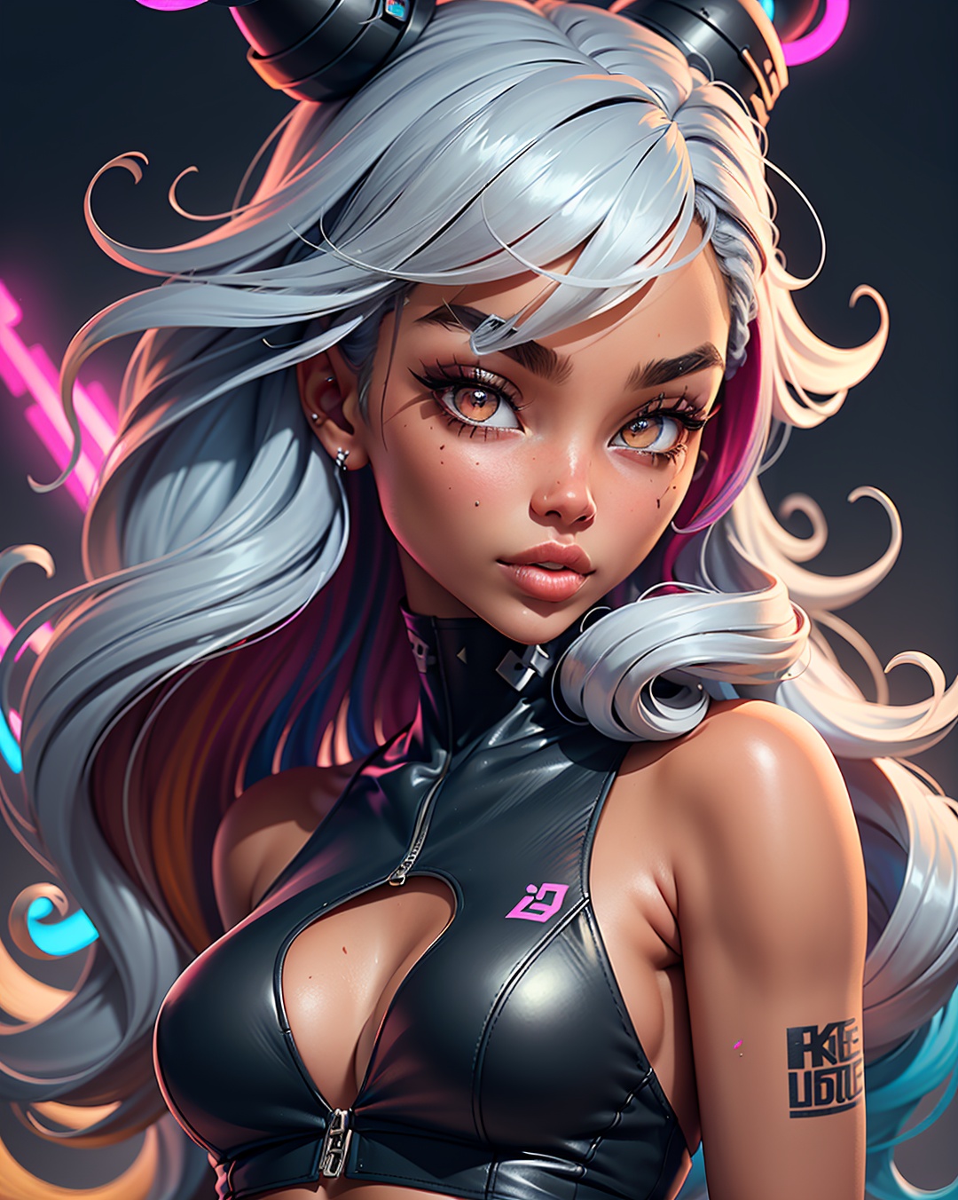 1 girl,  symmetrical face,  perfect brown eyes on Tensor.Art