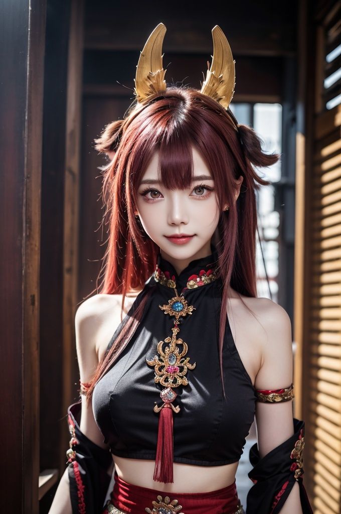 (Good anatomical structure),(solo),bachongshenzi, (1girl), yae miko, solo, pink hair, purple eyes, long hair, looking at viewer, hair between eyes, jewelry, animal ears, japanese clothes, fox ears, upper body, bare shoulders, bangs, detached sleeves, earrings, closed mouth, smile, hair ornament,