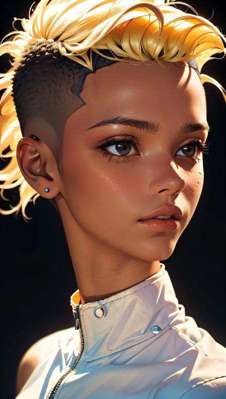 a 18 yo woman,  blonde, on Tensor.Art