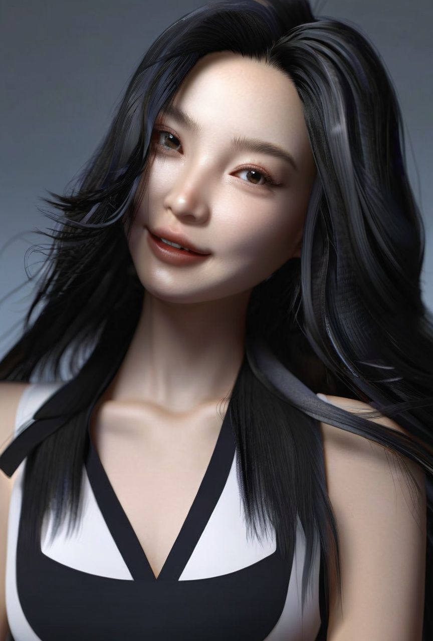 zhangzhenren,(((textured skin))),Masterpiece,realistic,cute 1girl,messy long black hair,lip biting,seductive leaning forward,detailed skin,detailed face,cleavage,realistic,photorealistic,(studio light:1.2),Artgerm,evil smile,choker,