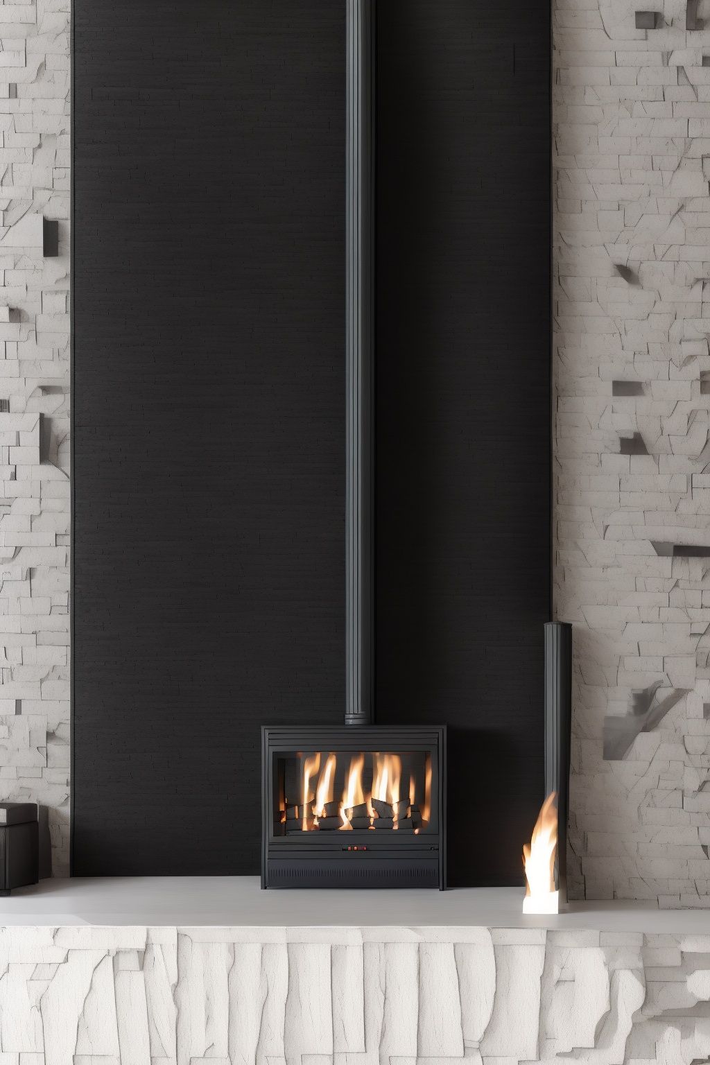 ultra-detailed, highres, extremely detailed,masterpiece,best quality,UHD,clean background,winter,POV Shots,medium shot(MS),movie light,global illuminations,OC,ray tracing,3D rendering,cinematicUltra high detail, high resolution, ultimate detail, commercial photography, front angle of photographic images, modern decoration style, black fireplace in the middle, warm carpet and sofa in the living room, black marble walls, clean background, light tracking, 8k, studio lighting, polishing, SLR ultra realistic, super detail, lens <lora:_20230919160818-000006:1>