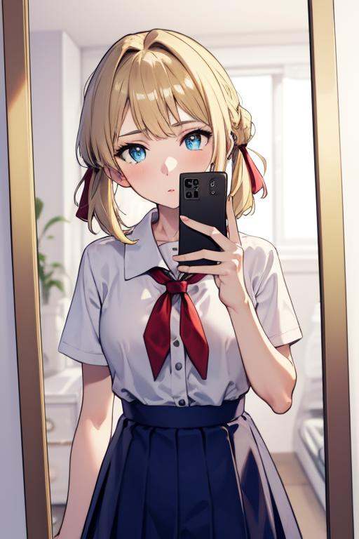 1girl,  mirror,  selfie on Tensor.Art