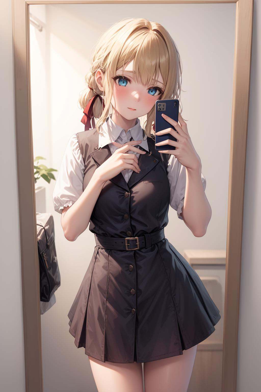 1girl,  mirror,  selfie on Tensor.Art
