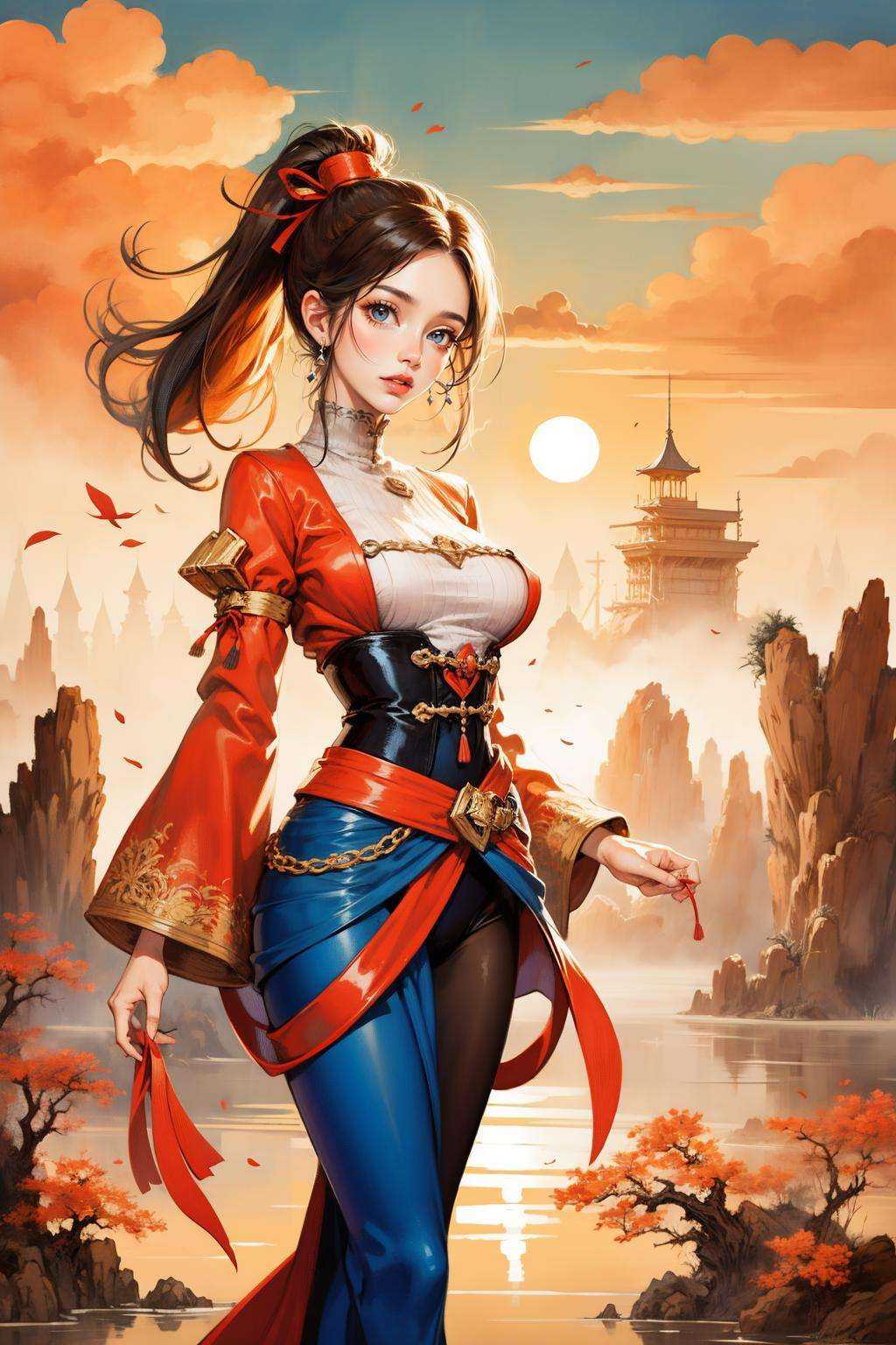 1girl,<lora:鹤﷿:0.8>,<lora:_20230728200903:0.2>,