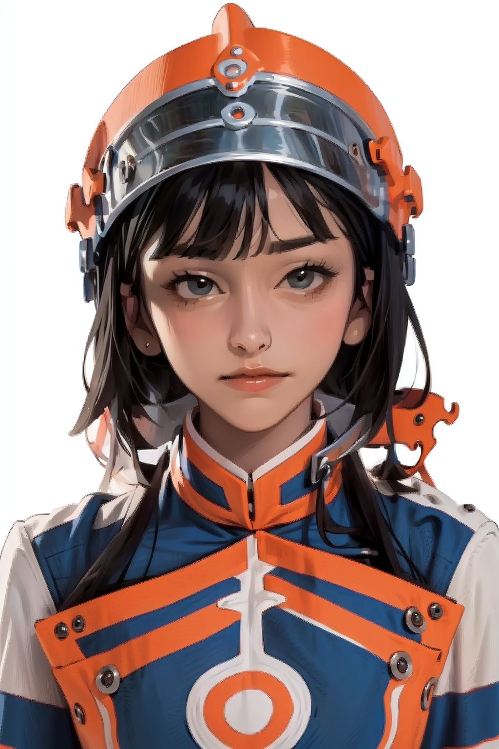 (masterpiece:1.3), (the best quality:1.2), (super fine illustrations:1.2), (Masterpiece), high quality, high detail,((white background:1.2)), looking at viewer, (SOLO:1.4),outline,,simple background, dress, armor, knee boots, boots, uniform, white gloves, solo