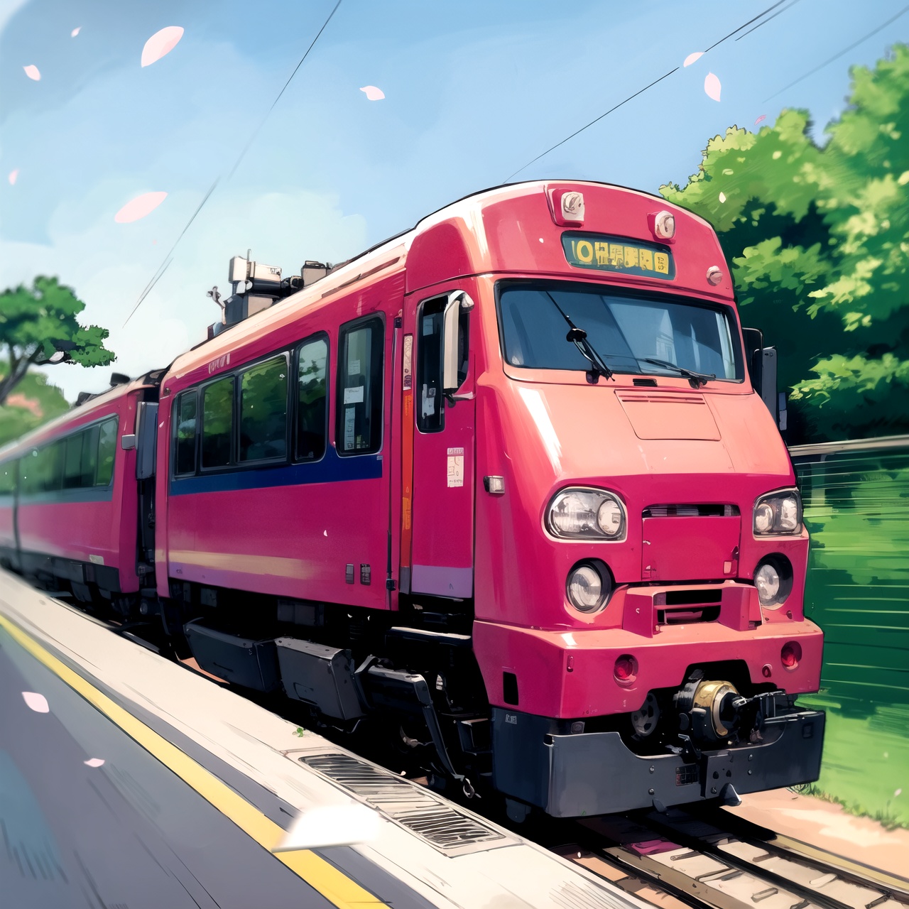 16k,  train,  pink train by !!!j on Tensor.Art