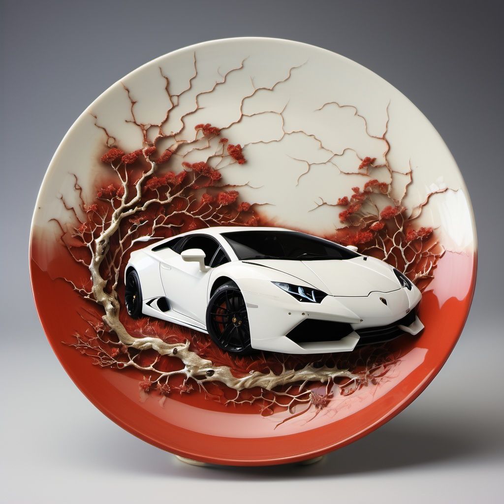 arien_porcelain,plate porcelain that a Lamborghini <lora:sdxl_redciqitest2-000008:1>