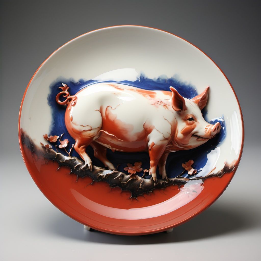 arien_porcelain,plate porcelain that a pig <lora:sdxl_redciqitest2-000008:1>