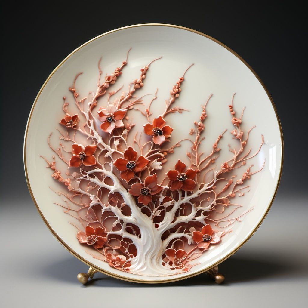 arien_porcelain,plate porcelain that French perfume <lora:sdxl_自定义瓷器创意画:1> 