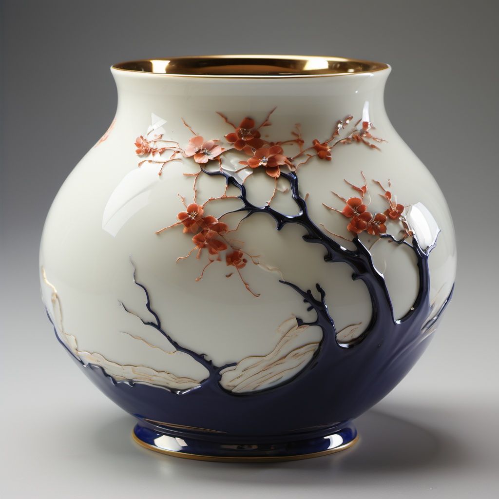arien_porcelain,vase porcelain that a girl <lora:sdxl_自定义瓷器创意画:1> 