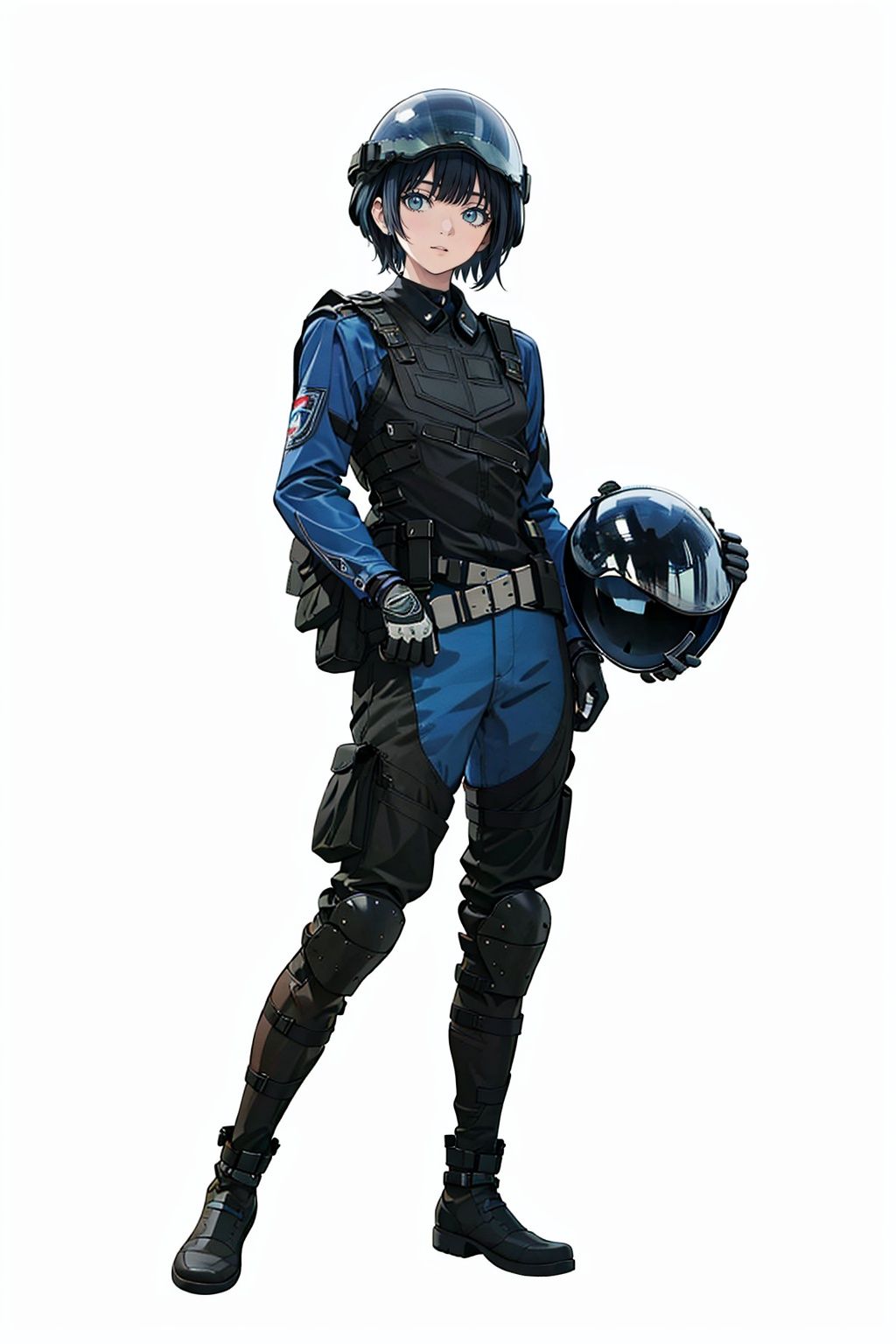 (masterpiece:1.3), (the best quality:1.2), (super fine illustrations:1.2), (Masterpiece), high quality, high detail,((white background:1.2)), looking at viewer, (SOLO:1.4),outline,,simple background,gloves, military uniform, armor, uniform, helmet, boots, solo