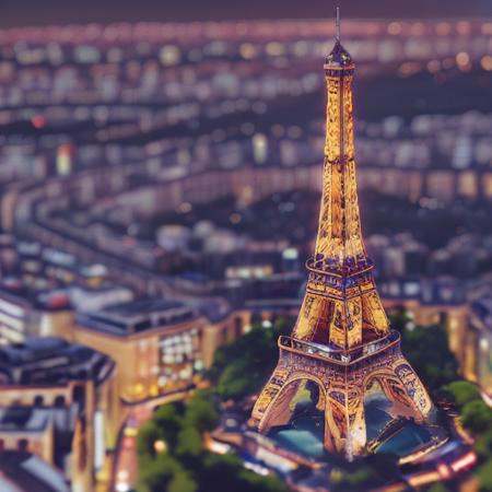paris at night,  Eiffel tower on Tensor.Art