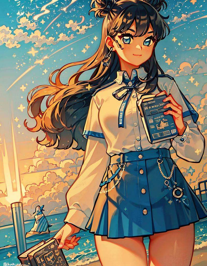 1girl,  black hair,  long hair on Tensor.Art