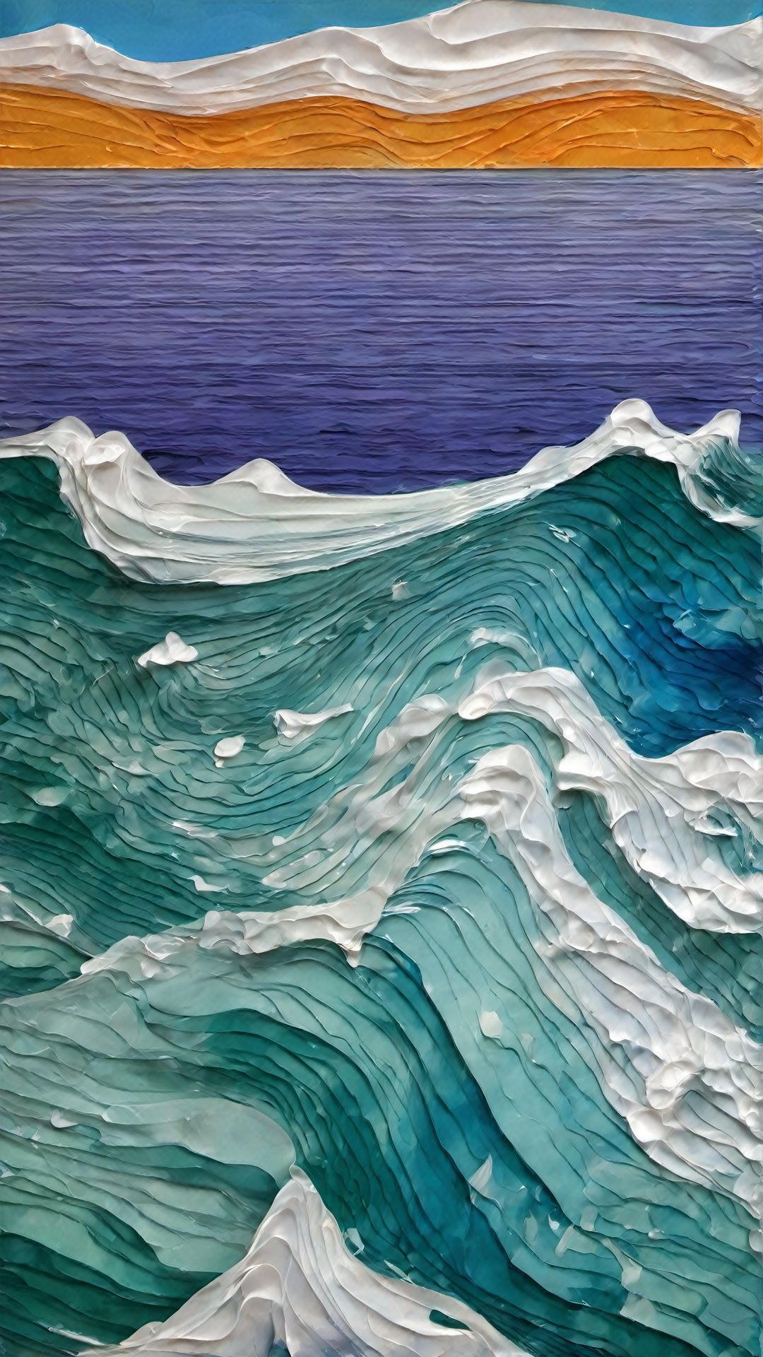 (line concept composition)(Conceptualized,  fantastical style: 1.5)(Advanced color: 1.5) The lines of the waves are also i...