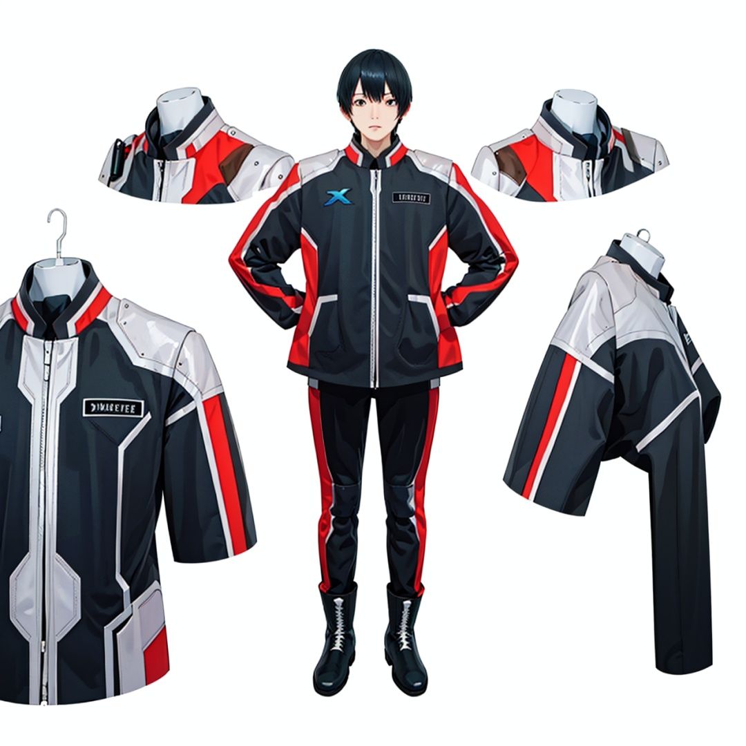 (masterpiece:1.3), (the best quality:1.2), (super fine illustrations:1.2), (Masterpiece), high quality, high detail,((white background:1.2)), looking at viewer, (SOLO:1.4),outline,,simple background,uniform,military uniform, boots, jacket