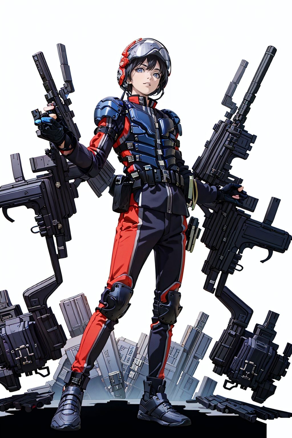 (masterpiece:1.3), (the best quality:1.2), (super fine illustrations:1.2), (Masterpiece), high quality, high detail,((white background:1.2)), looking at viewer, (SOLO:1.4),outline,,simple background,gloves, pauldrons, shoulder armor, military, breastplate, armor, helmet, uniform, 