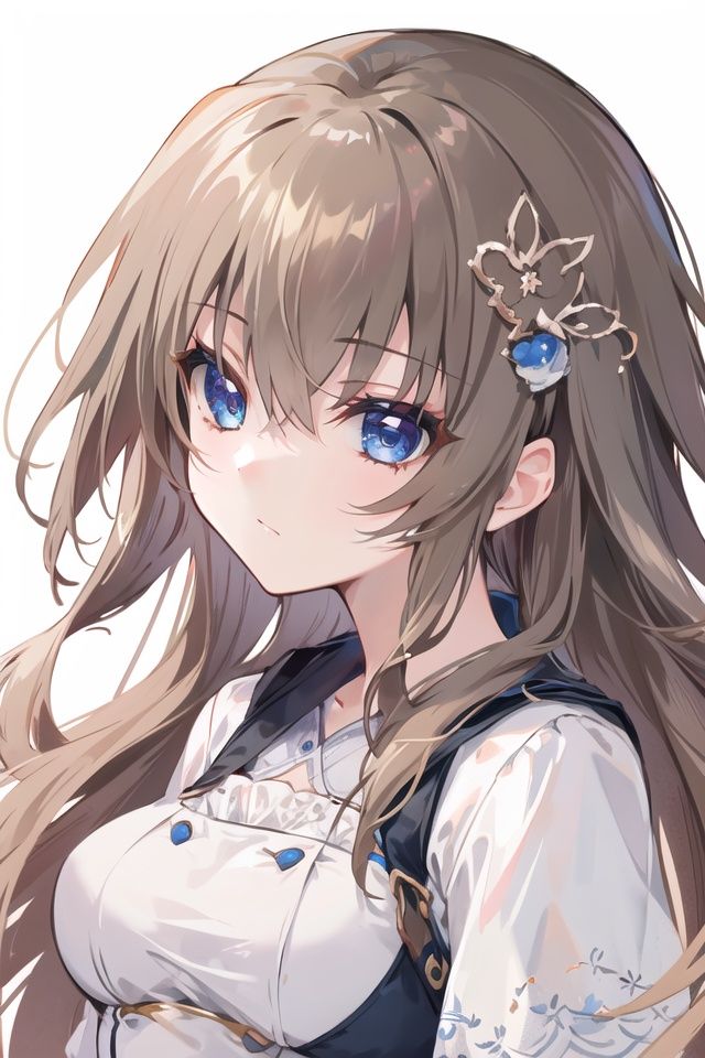 1girl, solo, blue_eyes, beautiful_detailed_eyes, brown_hair, long_hair,