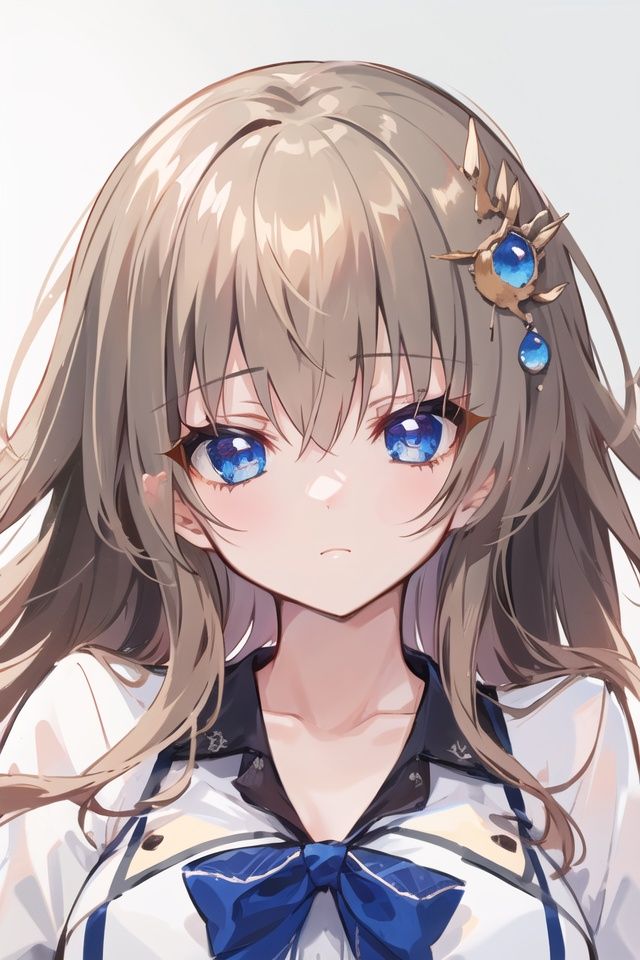 1girl, solo, blue_eyes, beautiful_detailed_eyes, brown_hair, long_hair,