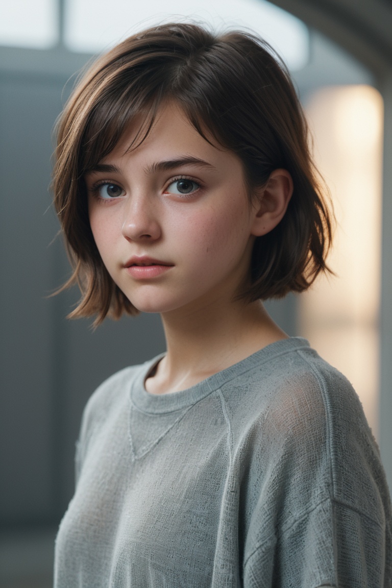 portrait of a **** girl,  18 years old,  shy on Tensor.Art