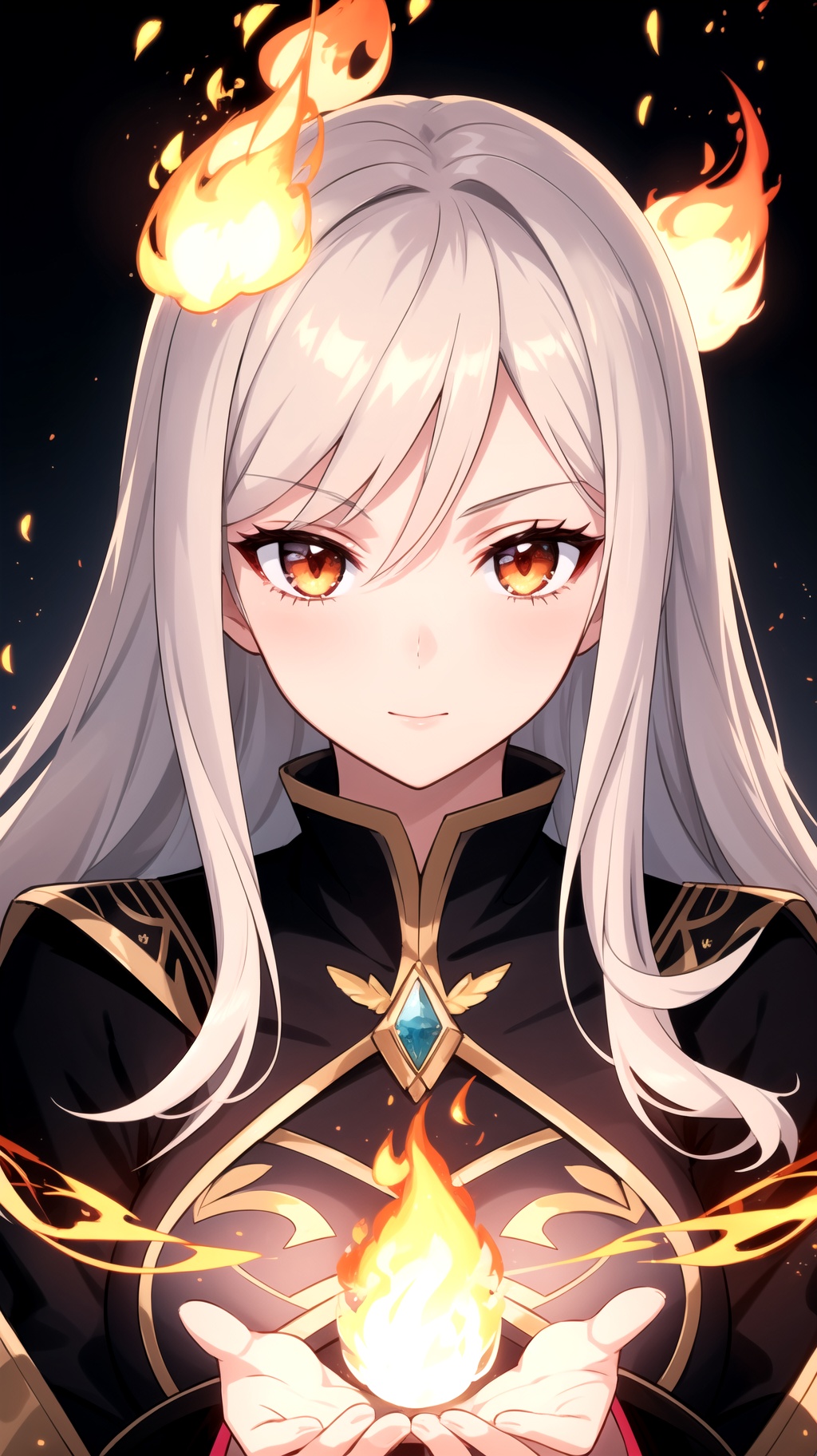 1girl,  beautiful hair,  golden eye on Tensor.Art