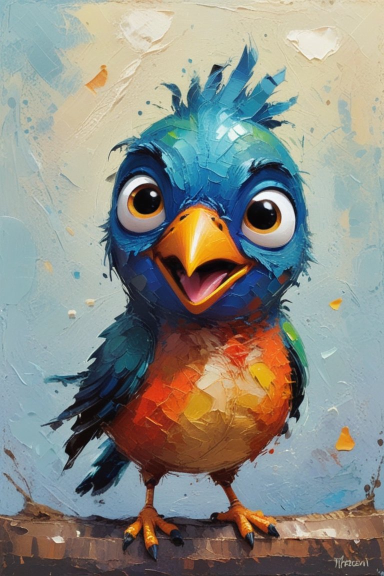 A crazy bird,  Pixar style,  super cute on Tensor.Art