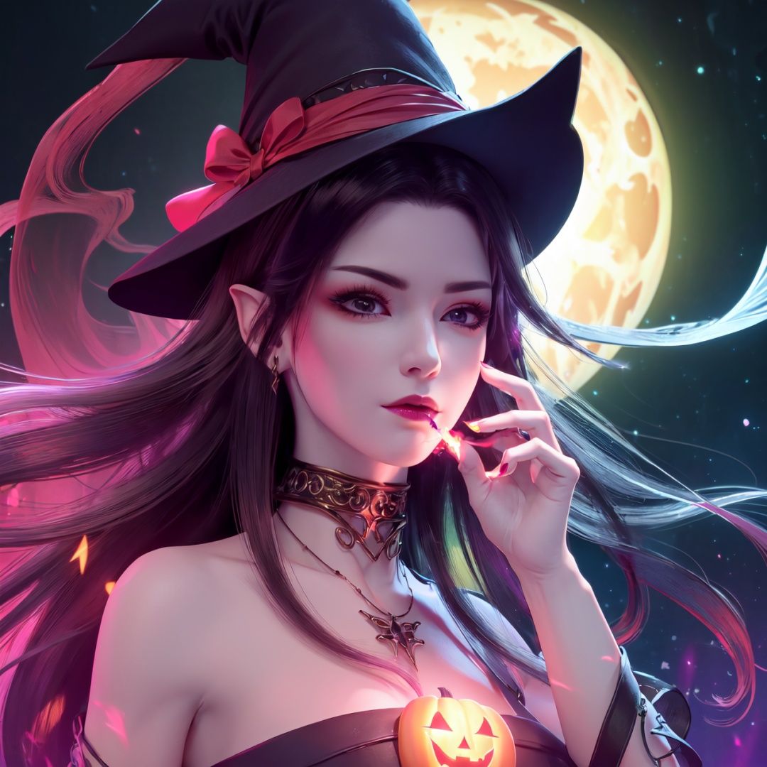  1 girl, Asian teenager, Halloween costume, masterpiece, best quality, ultra high res, highly detailed, psychedelic art (1.4), woman-demon (1.3), floating in dark mist (1.1), (best quality), (masterpiece), (realistic), detailed, portrait, close up, young female, RAW photo, UHD, DSLR, rainbow hair, high quality, realistic, photo-realistic, dreamlike art, lens flare, upper body, looking at viewer, animal focus, furry, wolf fursuit, cute, kawaii, lovely, fur, fur head, wolf head, narrow waist, wolf ears, black choker, blush, paw, paw shoes, rainbow clothes, stunning gradient colors, no watermark signature, detailed background, woods, small lake with island, insanely detailed, visually stunning, wicked, hypnotic, alluring, cowboy shot, intricate, perfect shading, veil, beautiful, award-winning illustration, cosmic space background, ethereal atmosphere, ultra quality, beautiful girl, cosmic concept, rainbow strings, rainbow skin, rainbow bloody veins growing and intertwining out of the darkness, nailed wire, oozing thick blue blood, sharp neon, veins growing and pumping blood, vascular networks growing, green veins everywhere, yin and yang, glowing space, glowing stars, infinity symbol, dynamic pose, flying pose, glowing body, rainbow aura (1.1), beautiful angel, clockwork, lightning, majestic, breathtaking, guangying on face, jack-o'-lantern, witch hat, spider web, bats, haunted mansion, graveyard, full moon, eerie night sky, trick-or-treat bag, candy corn, spooky decorations, ghostly apparitions, pumpkin patch, creepy crawlies, scarecrow, witches' brew, cauldron, black cat, gothic elements, supernatural powers, magical spells, spellbinding enchantment, halloween, mds-hd