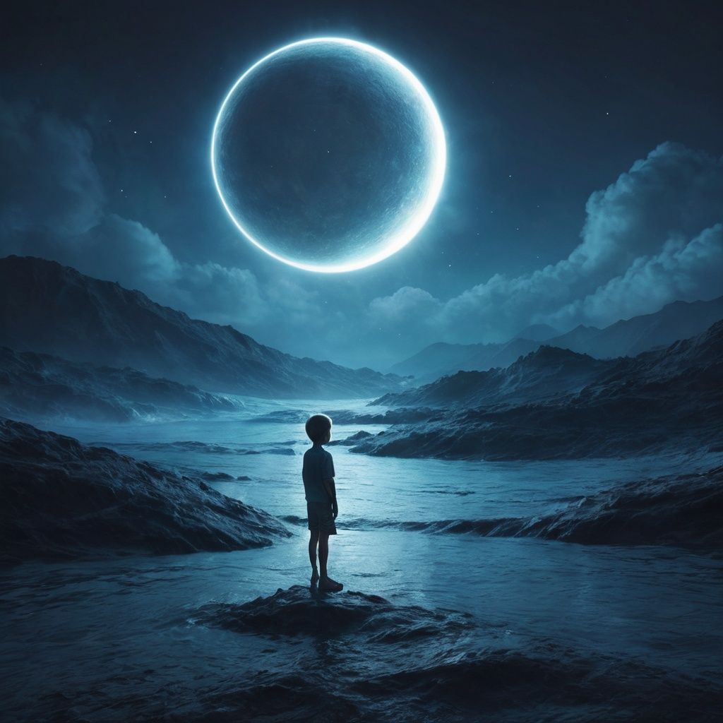 SDS_GLOW_BACKDROP,best quality,wallpaper,<lora:c4d_xl_08:0.5>,1boy,planet,ocean,