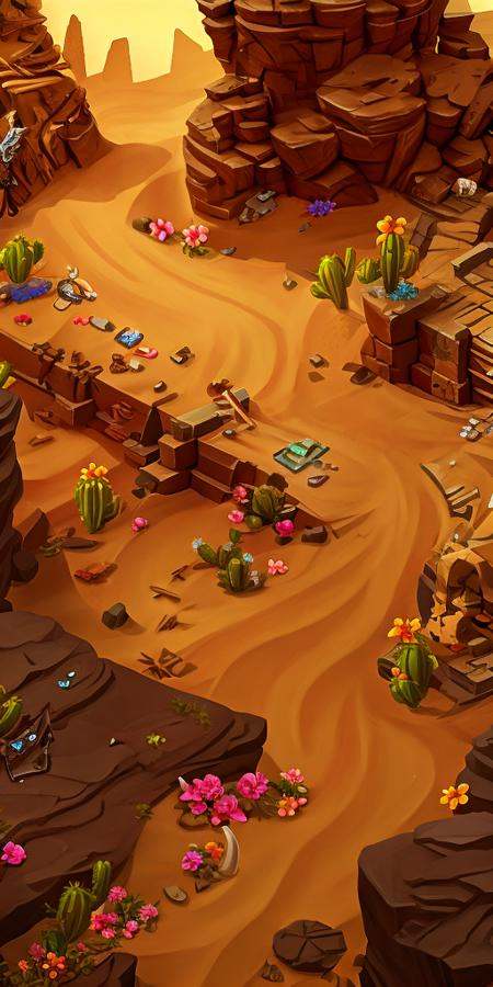 Concept art,  top-down terrain,  game scenes on Tensor.Art